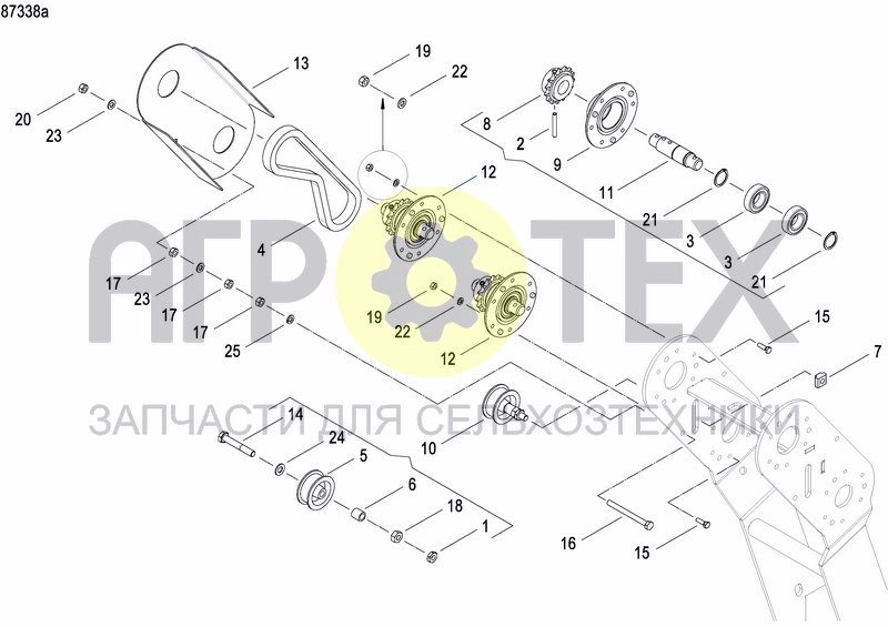 Чертеж GRANULE APPLICATOR DRIVE