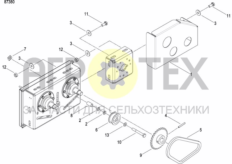 Чертеж FERTILIZER GEARBOX