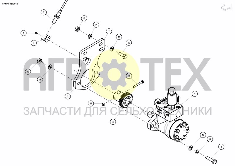 Чертеж HYDR. DRIVE FOR FERTILIZER METERING