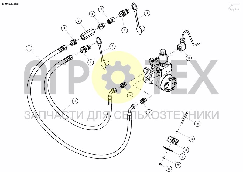 Чертеж HYDR. DRIVE FOR FERTILIZER METERING