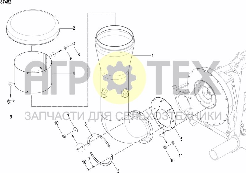 Чертеж AIR INLET PIPE