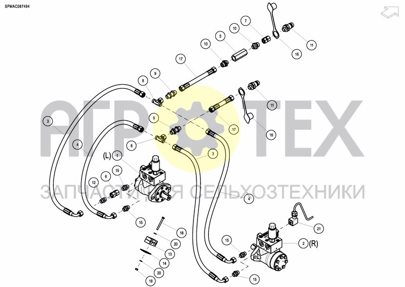 Чертеж HYDR. DRIVE FOR FERTILIZER METERING