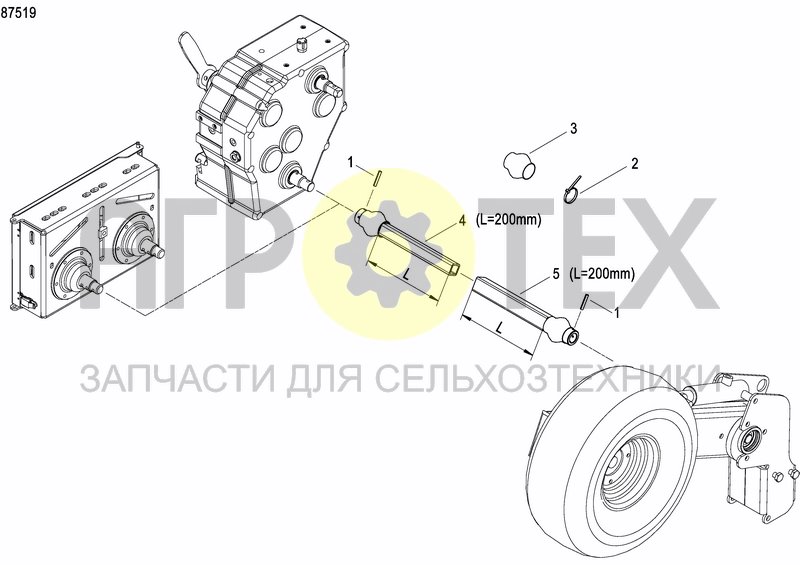 Чертеж FERTILIZER GEARBOX