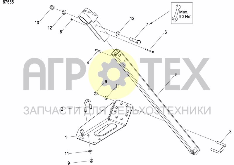 Чертеж DISC MARKER DOUBLE HYDR. FOLDABLE