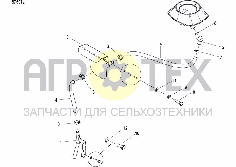 Чертеж GRANULE APPLICATOR HOPPER