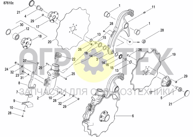 Чертеж COULTER FERTILIZER PRECISION DRILL