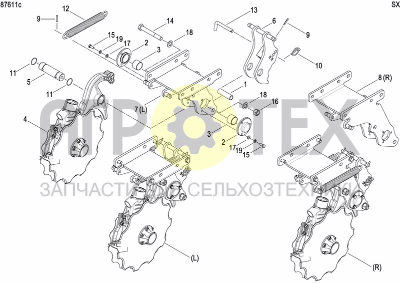 Чертеж COULTER FERTILIZER PRECISION DRILL