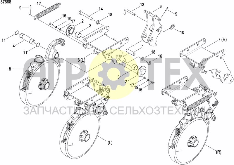 Чертеж COULTER FERTILIZER PRECISION DRILL