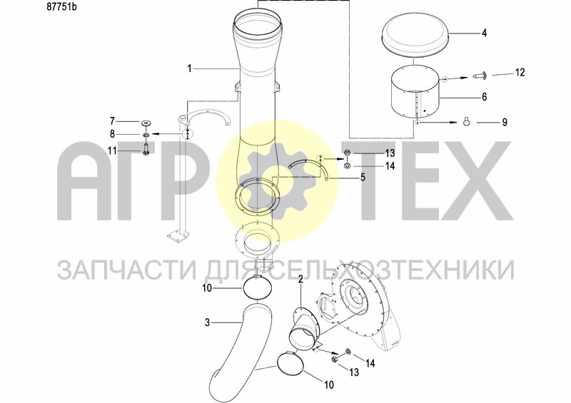 Чертеж AIR INLET PIPE