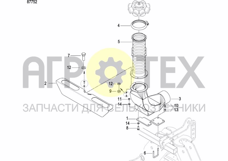 Чертеж ASSEMBLY KIT FERTILIZER DF1