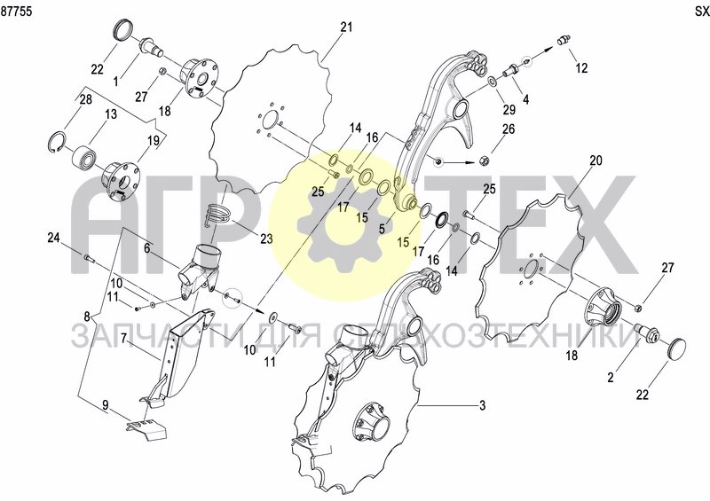 Чертеж COULTER FERTILIZER PRECISION DRILL