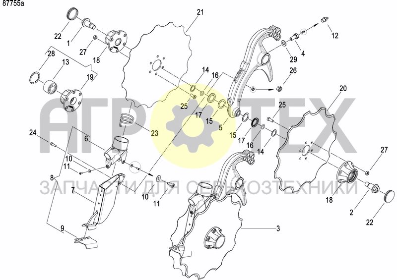 Чертеж COULTER FERTILIZER PRECISION DRILL