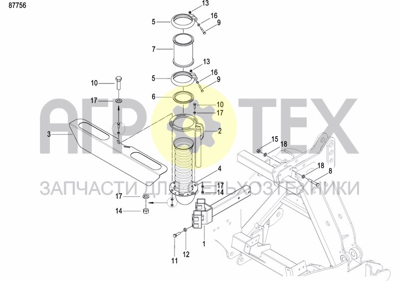 Чертеж ASSEMBLY KIT FERTILIZER DF2