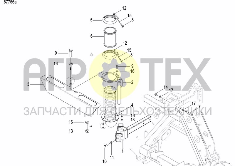 Чертеж ASSEMBLY KIT FERTILIZER DF2