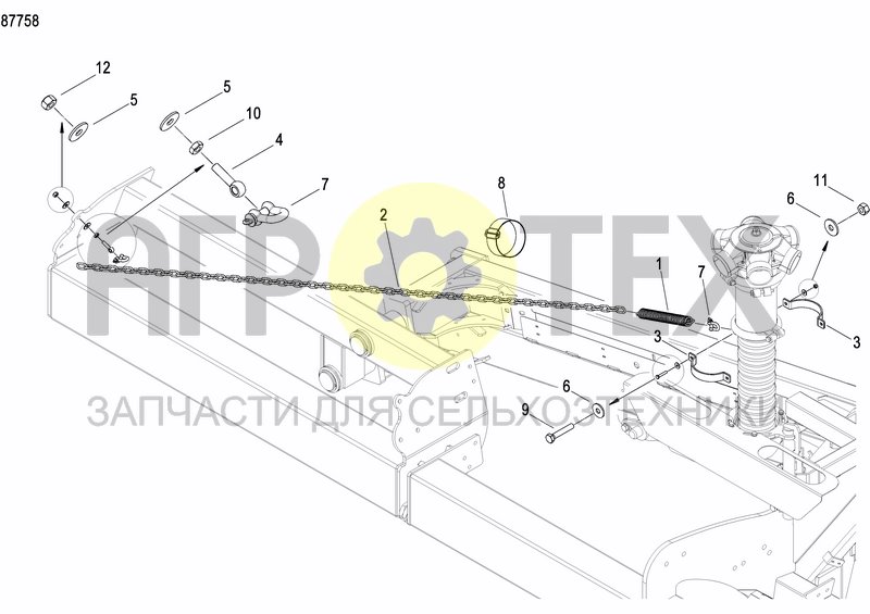 Чертеж ASSEMBLY KIT FERTILIZER DF2