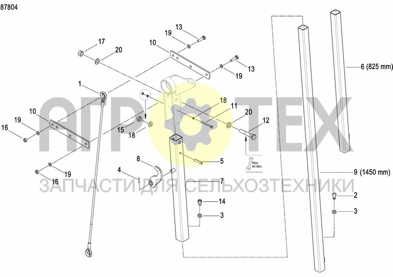 Чертеж DISC MARKER DOUBLE HYDR. FOLDABLE