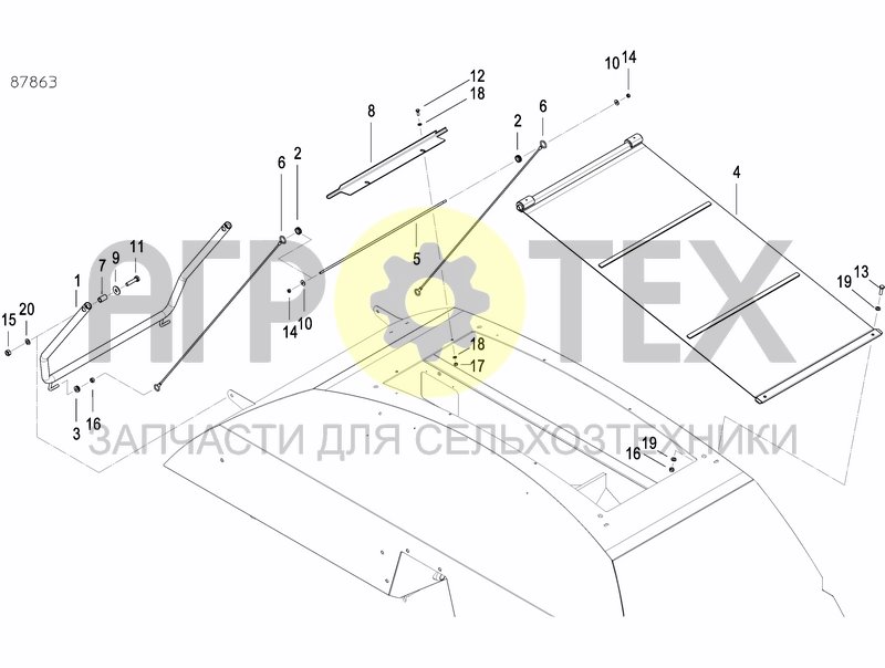 Чертеж FERTILIZER HOPPER  PRECISION DRILL