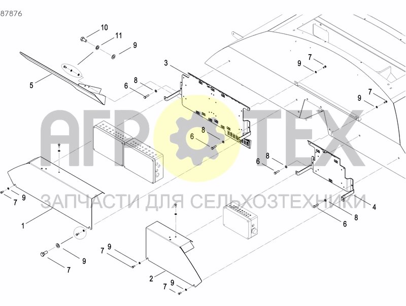 Чертеж FERTILIZER HOPPER  PRECISION DRILL