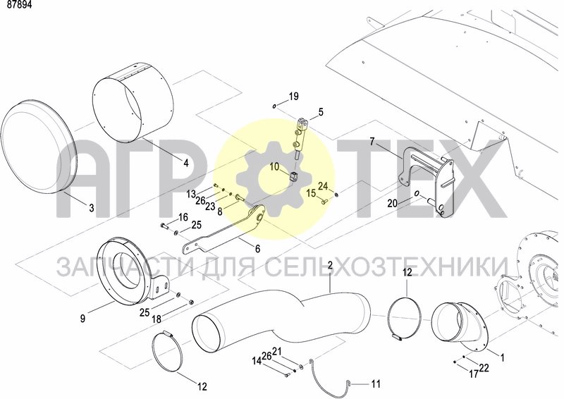 Чертеж AIR INLET PIPE