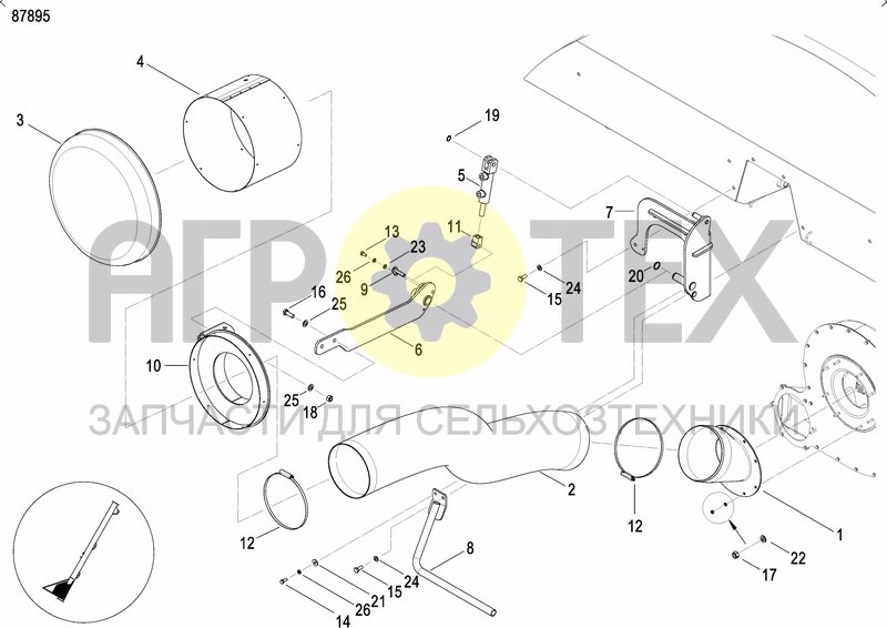 Чертеж AIR INLET PIPE