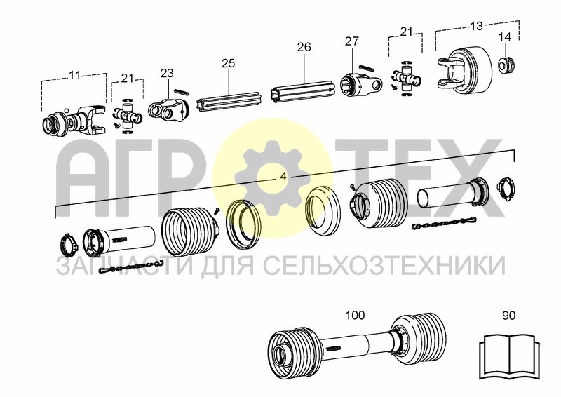 Чертеж DRIVELINE WALTERSCHEID A137114700