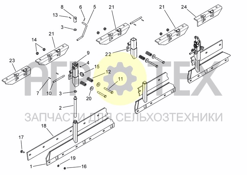 Чертеж REAR LEVELLING BAR