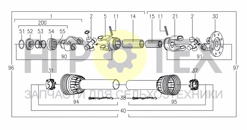 Чертеж DRIVELINE MA0005WE916L