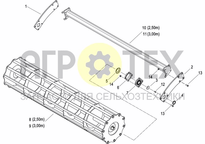 Чертеж CAGE ROLLER ?550 LONG LIFE BEARING SUP. (OPTIONAL)