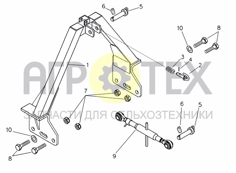 Чертеж DA-SEEDER HITCH