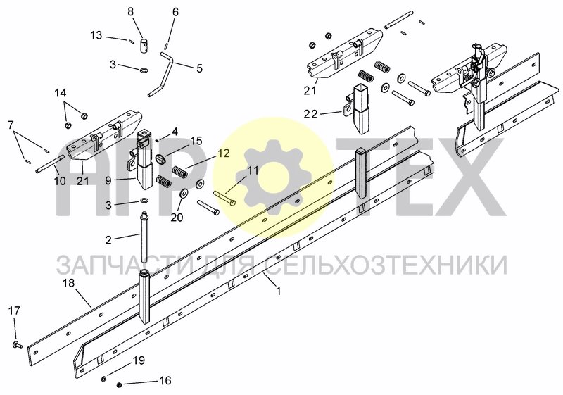 Чертеж REAR LEVELLING BAR (OPTIONAL)