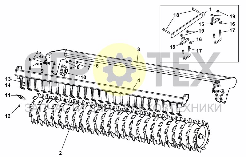 Чертеж PACKER ROLLER D.500