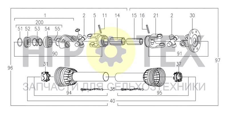 Чертеж DRIVELINE 0005WE616