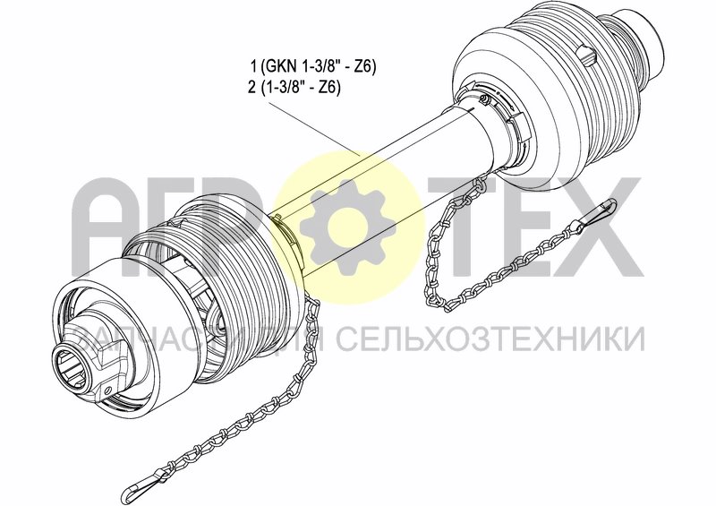 Чертеж PTO DRIVE SHAFT