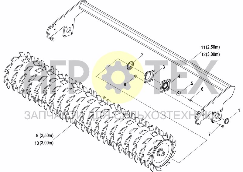 Чертеж PACKER ROLLER ?500 (OPTIONAL)