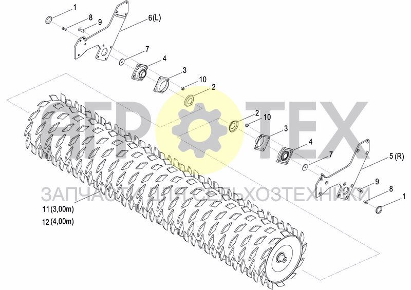 Чертеж PACKER ROLLER ?585 MC-DRILL VERSION