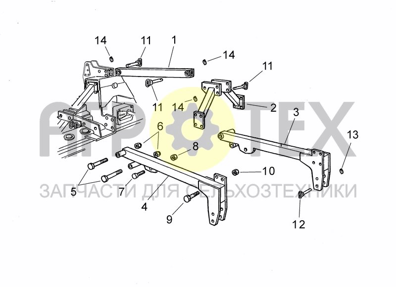 Чертеж FRONT HITCHING KIT