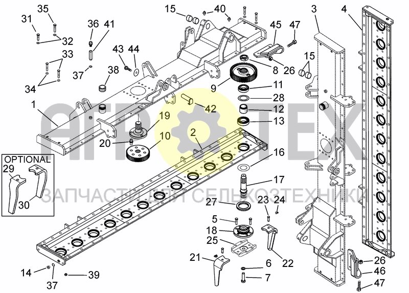 Чертеж CASING AND TRANSMISSION