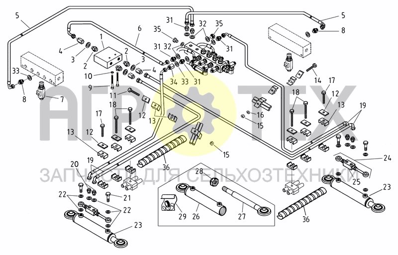 Чертеж ELECTRO-HYDRAULIC MARKER SYSTEM