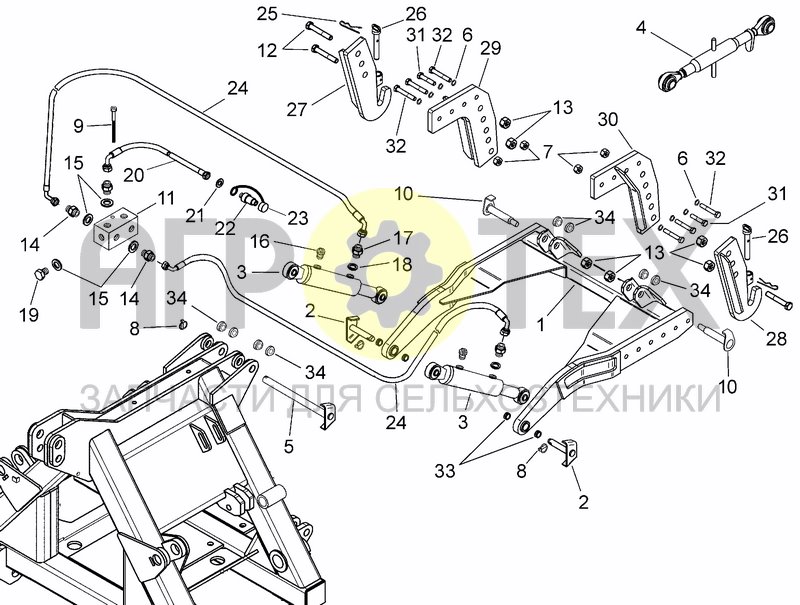 Чертеж SEEDER ATTACHMENT DF1 AND DF2