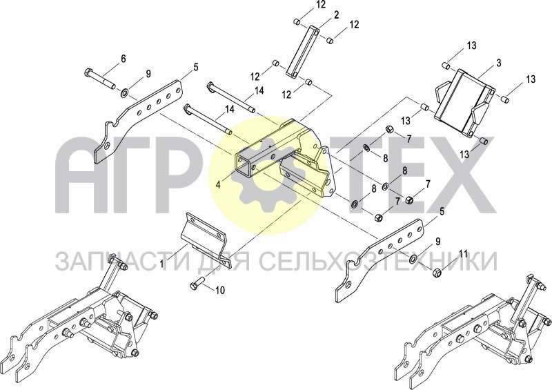 Чертеж CONNECTION SET FOR COULTERBAR