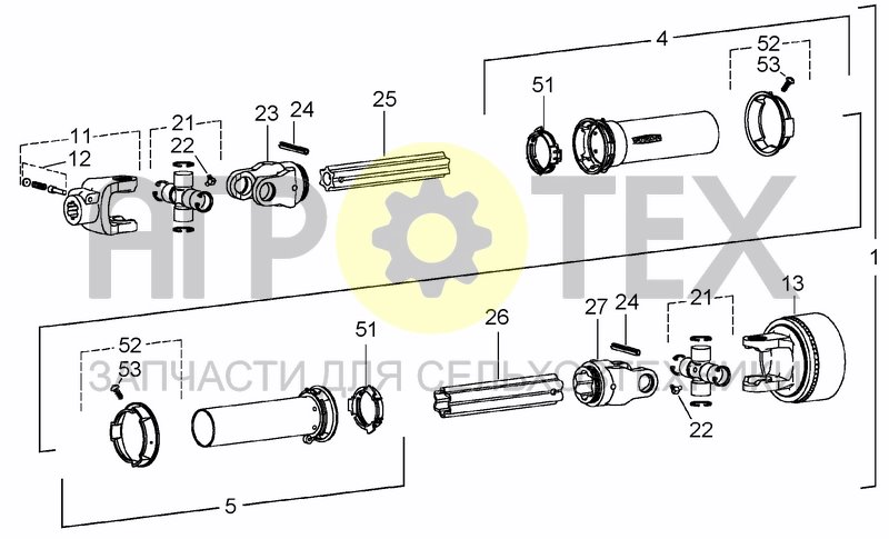 Чертеж DRIVELINE MA0005G5011