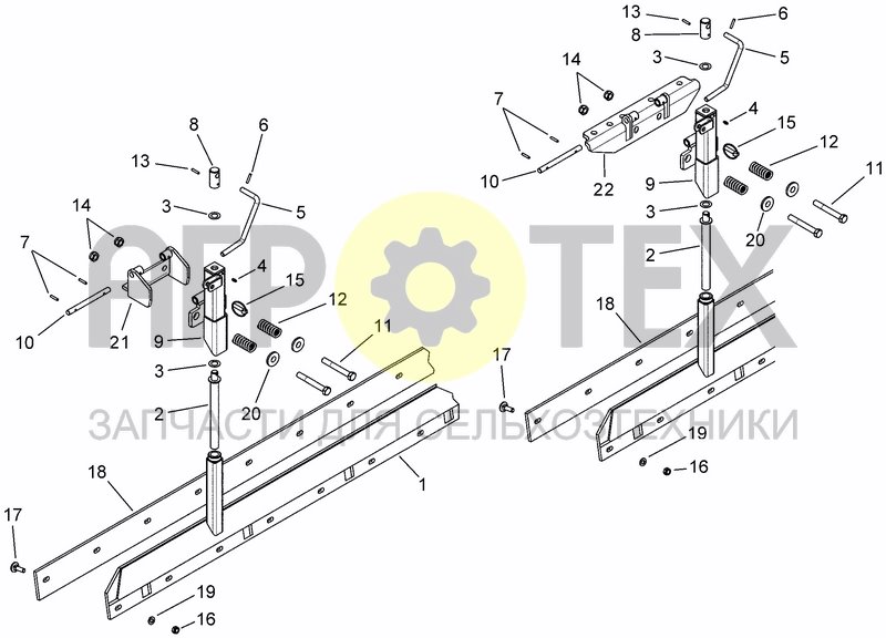 Чертеж REAR LEVELLING BAR (OPTIONAL)