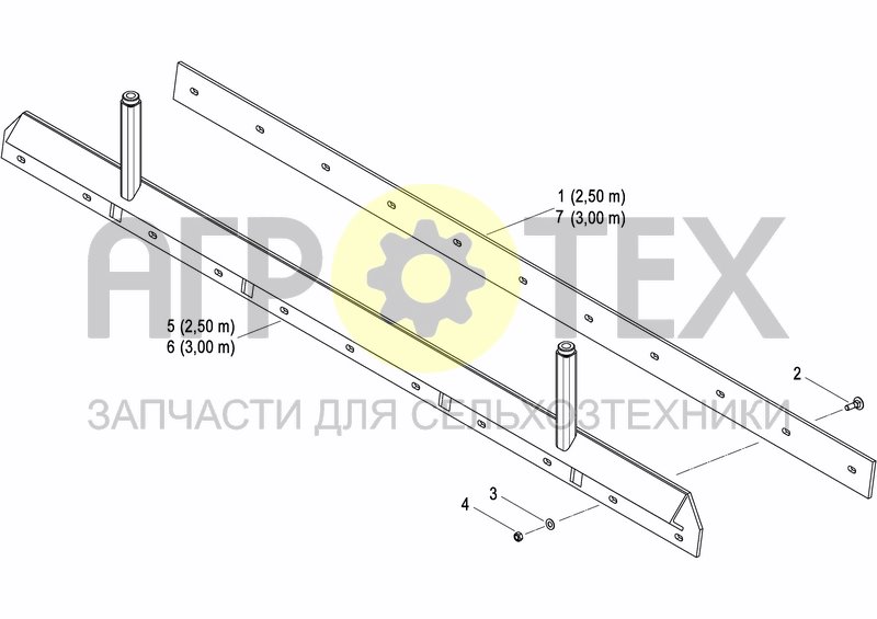 Чертеж REAR LEVELLING BAR (OPTIONAL)