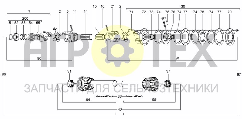 Чертеж DRIVELINE 00055E652