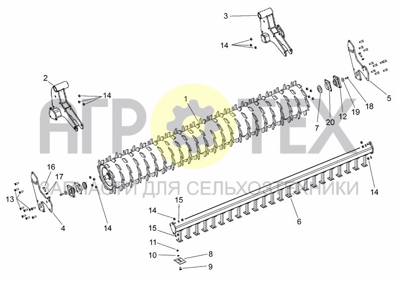 Чертеж PACKER ROLLER ?500 MC-DRILL (OPTIONAL) Only 3m