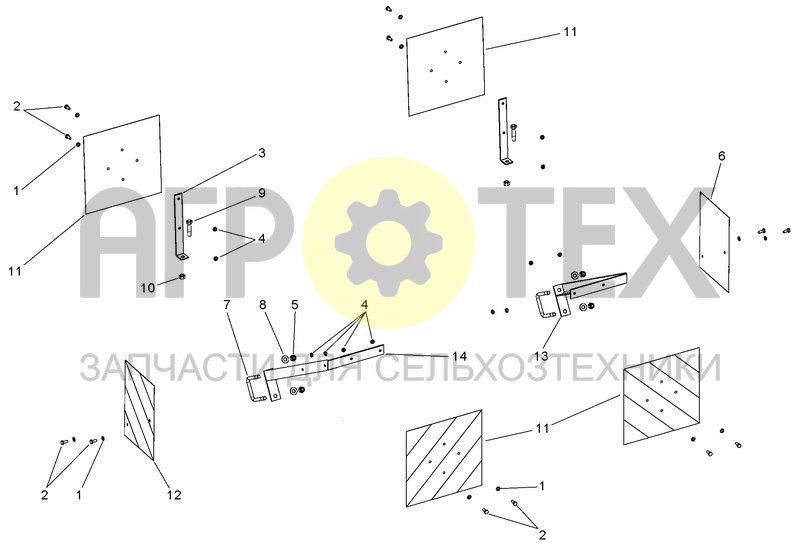 Чертеж WARNING PANELS FOR STANDARD MACHINE