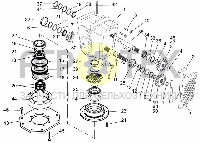 Чертеж LATERAL GEARBOX