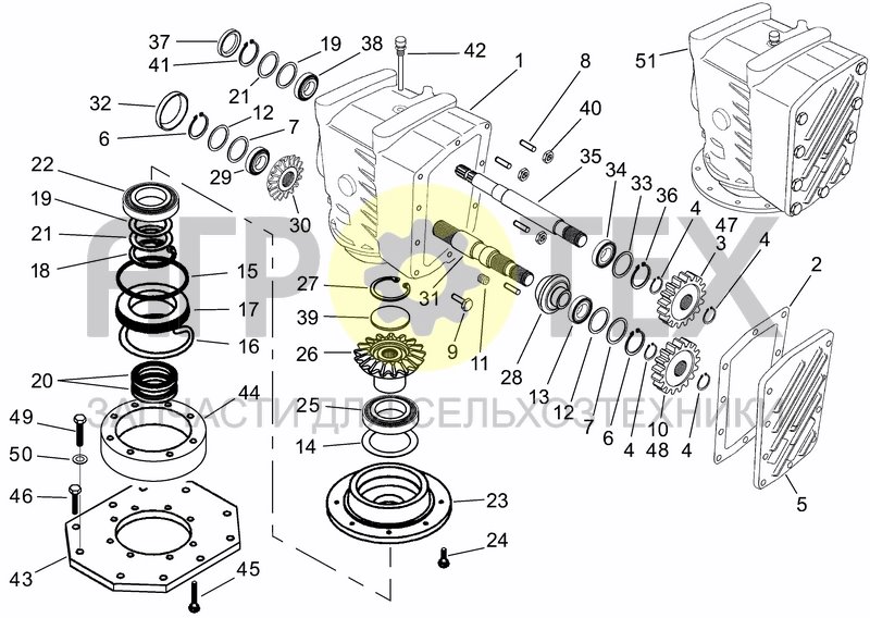 Чертеж LATERAL GEARBOX