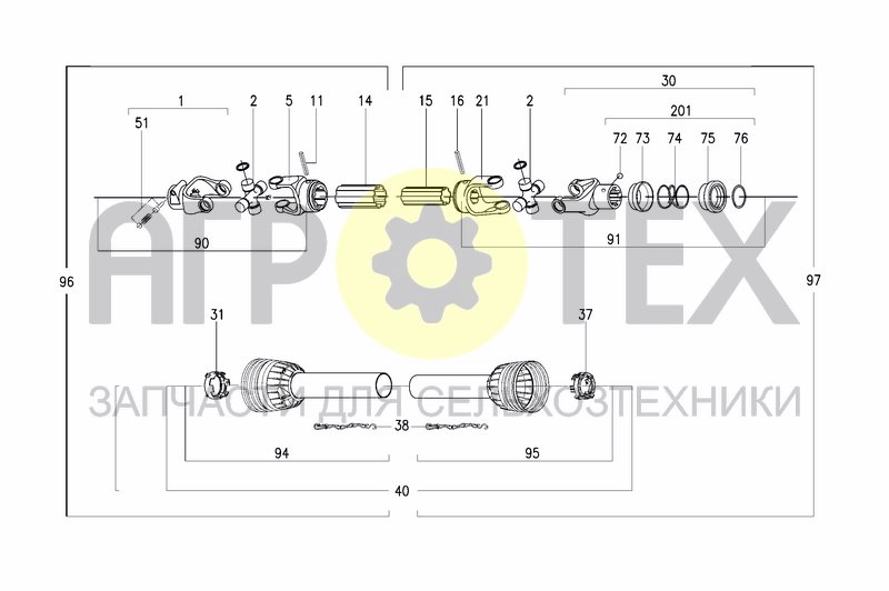 Чертеж DRIVELINE 00055E865