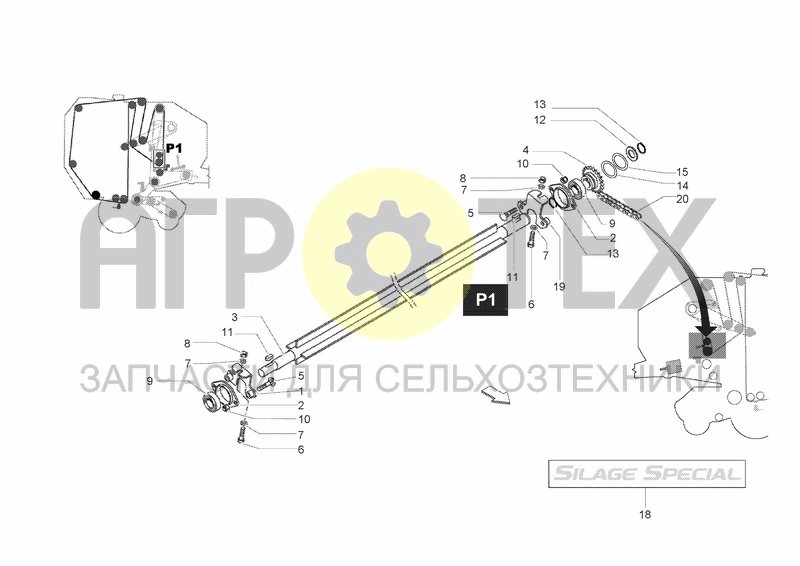 Чертеж KIT FOR ROLLER P1